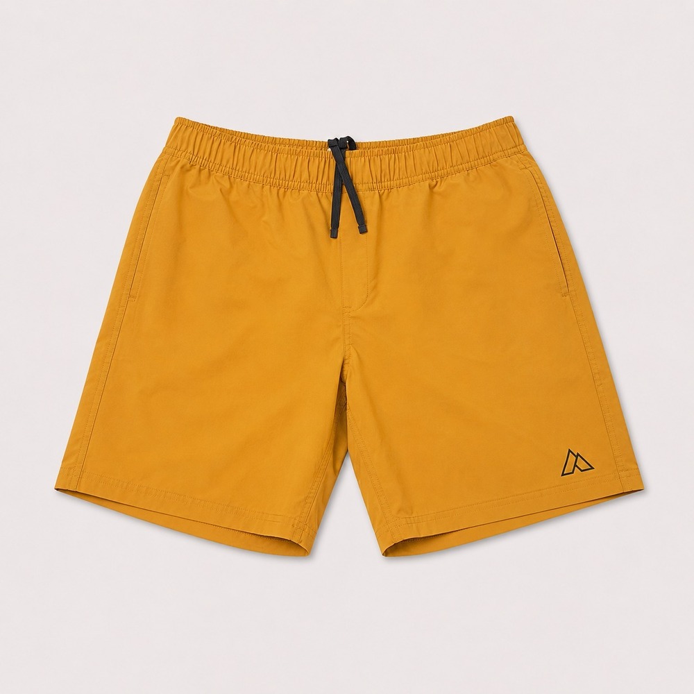 Alpine Design Mens Large Yellow Swim Trunks Shorts Mesh Lined Beach